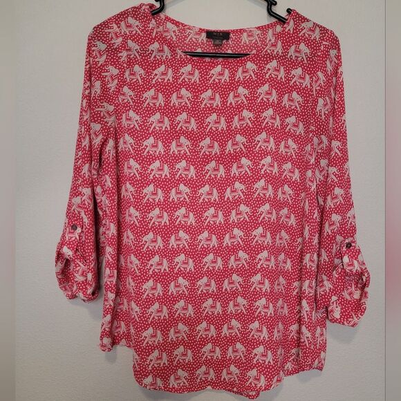 Mix by 41 Hawthorn Elephant Print Top Size XS - Picture 1 of 4